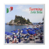 SCL067 TAORMINA, Isola Bella, Sicilië, Tegeltje (Voorkant)