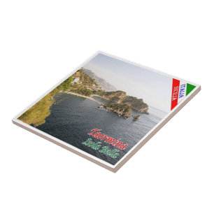 SCL068 TAORMINA, Isola Bella, Sicilië, Tegeltje