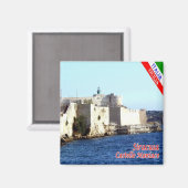 SCL070 SIRACUSA Kasteel Maniace, Sicilië, Koelkast Magneet (Voorkant / Achterkant)