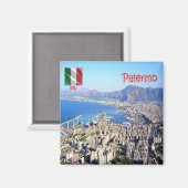 SCL074 PALERMO, Sicilië, Italië, Koelkast Magneet (Voorkant / Achterkant)