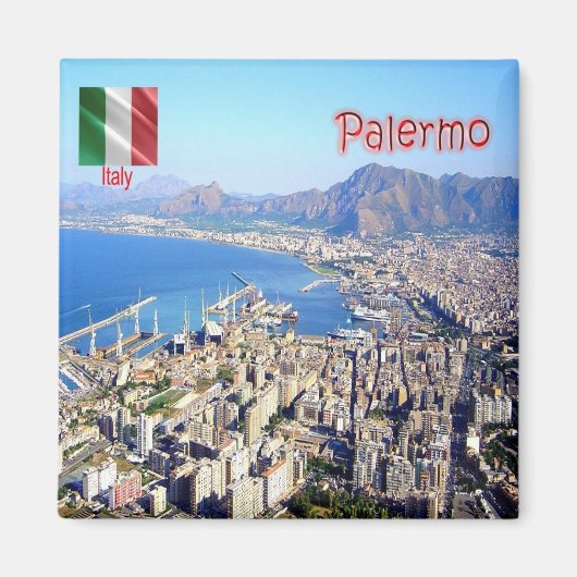 SCL074 PALERMO, Sicilië, Italië, Koelkast Magneet (Voorkant)