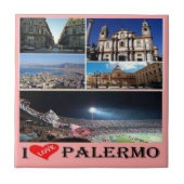 SCL075 PALERMO, I Love, Mozaïek Sicilië, Tegeltje (Voorkant)
