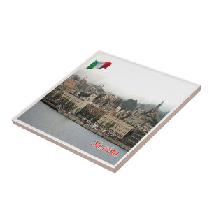 SCL078 MESSINA Cityscape, Sicilië, Italië, Tegeltje
