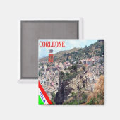 SCL079 CORLEONE, Sicilië, Italië, Koelkast Magneet (Voorkant / Achterkant)