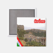 SCL080 CORLEONE, Sicilië, Italië, Koelkast Magneet (Voorkant / Achterkant)