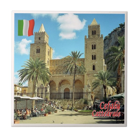 SCL085 CEFALU' Cathedral, Sicilië, Italië, Tegeltje (Voorkant)