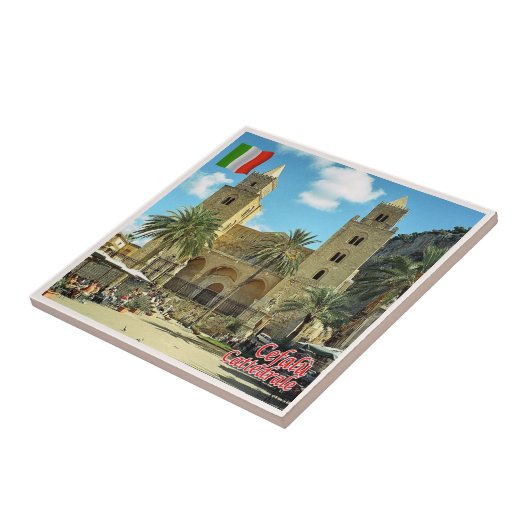 SCL085 CEFALU' Cathedral, Sicilië, Italië, Tegeltje (Zijkant)