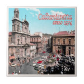 SCL090 CALTANISSETTA. Piazza Garibaldi. Tegeltje (Voorkant)
