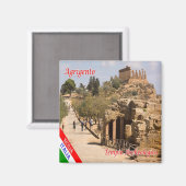 SCL093 AGRIGENTO - Temple Archeological - Fridge Magneet (Voorkant / Achterkant)