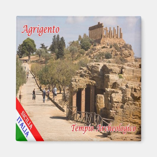 SCL093 AGRIGENTO - Temple Archeological - Fridge Magneet (Voorkant)