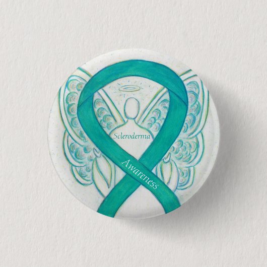 Scleroderma Angel Awareness Ribbon Pins Ronde Button 3,2 Cm (Voorkant)