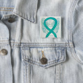 Scleroderma Angel Awareness Ribbon Pins Vierkante Button 5,1 Cm (In situ)