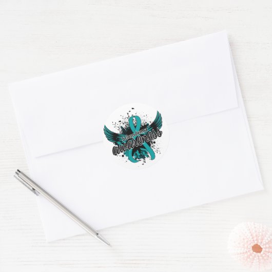 Scleroderma Awareness 16 Ronde Sticker (Envelop)