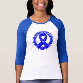 Scleroderma Awareness Blue Ribbon White Heart T-shirt
