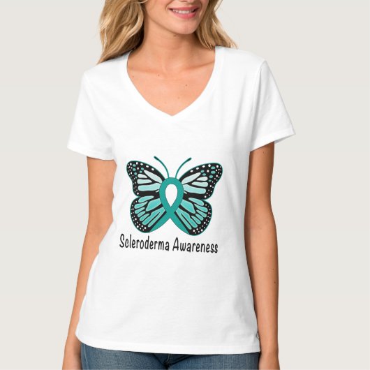 Scleroderma Awareness Butterfly T-shirt (Voorkant)