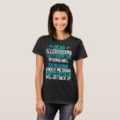 Scleroderma Awareness Day Teal Scleroderma Ribbon T-shirt (Voorkant volledig)