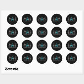 Scleroderma Awareness Month Blauwgroen lint hartsl Ronde Sticker (Vel)