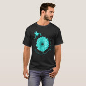 Scleroderma Awareness Month Blauwgroen Ribbon T-shirt (Voorkant volledig)