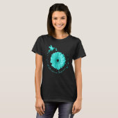 Scleroderma Awareness Month Blauwgroen Ribbon T-shirt (Voorkant volledig)