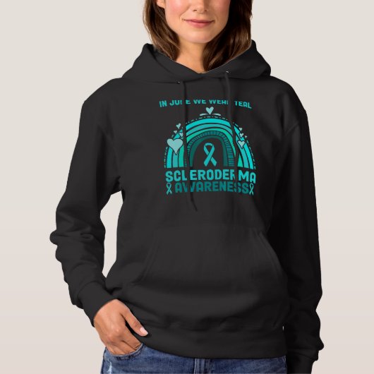 Scleroderma Awareness Month Ribbon Week Day Hoodie (Voorkant)