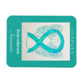 Scleroderma Awareness Ribbon Angel Custom Magnet Magneet (Horizontaal)