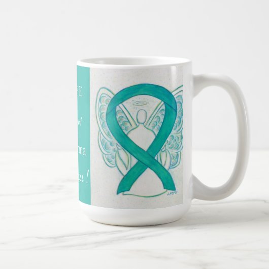 Scleroderma Awareness Ribbon Angel Custom Mok (Rechts)