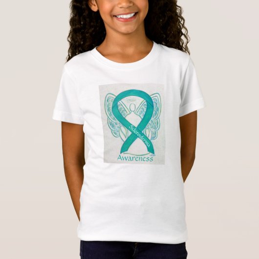 Scleroderma Awareness Ribbon Angel Custom Shirt (Voorkant)