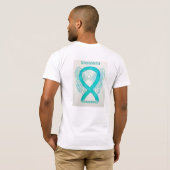 Scleroderma Awareness Ribbon Angel Custom T-shirt (Achterkant volledig)