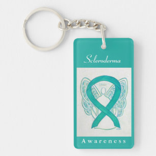 Scleroderma Awareness Ribbon Angel Sleutelhanger