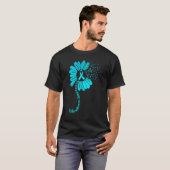 Scleroderma Awareness Ribbon Sunflower T-shirt (Voorkant volledig)