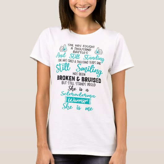 Scleroderma Awareness Ribbon Support Giften T-shirt (Voorkant)