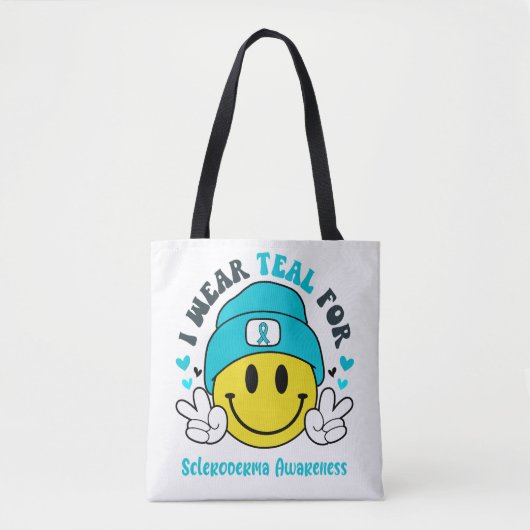 Scleroderma Awareness Ribbon Support Giften Tote Bag (Voorkant)
