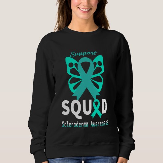 Scleroderma Awareness Support Quote Blauwgroen lin Trui (Voorkant)