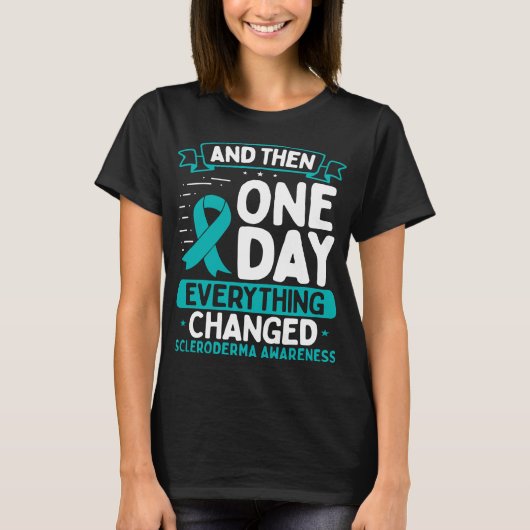 Scleroderma Awareness Warrior Survivor Ribbon T-shirt (Voorkant)