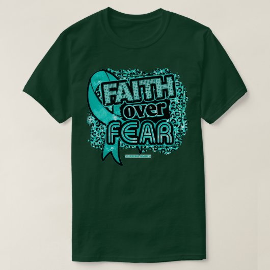Scleroderma bewustzijn Lint Geloof Over Angst Leop T-shirt (Design voorkant)