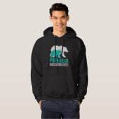 Scleroderma Bewustzijn Papa Beer Blauwgroen Onders Hoodie (Voorkant volledig)