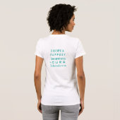 Scleroderma Blauwgroen Awareness Ribbon Angel Shir T-shirt (Achterkant volledig)