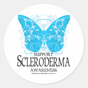 Scleroderma Butterfly 2 Ronde Sticker