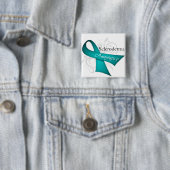 Scleroderma Disease Awareness Ribbon Vierkante Button 5,1 Cm (In situ)