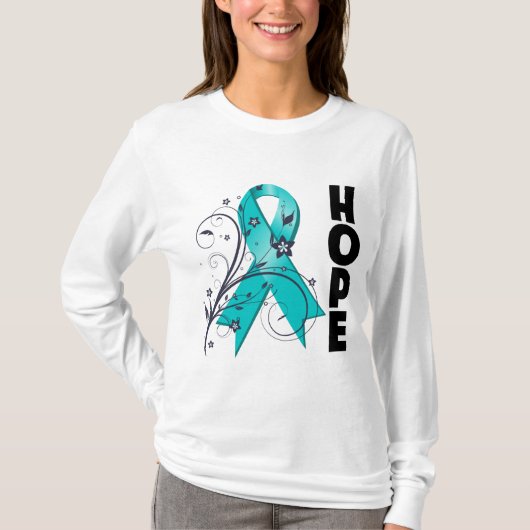 Scleroderma Floral Hope Ribbon T-shirt (Voorkant)