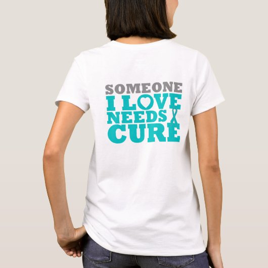 Scleroderma iemand van wie ik hou, heeft een kure t-shirt (Achterkant)
