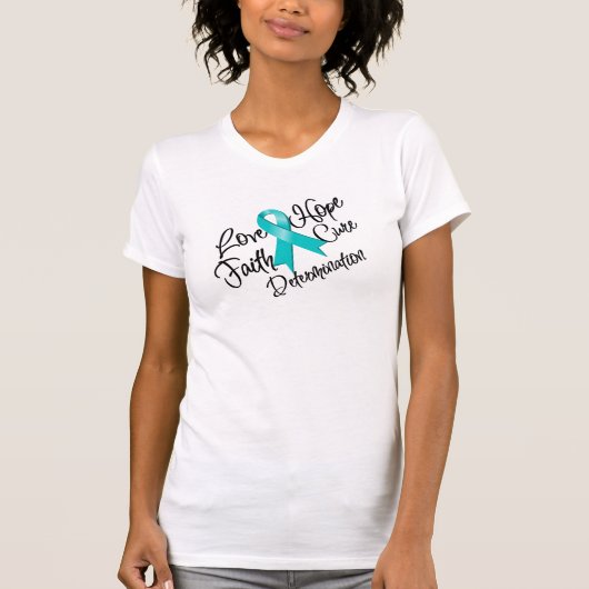 Scleroderma Love Hope Determination T-shirt (Voorkant)