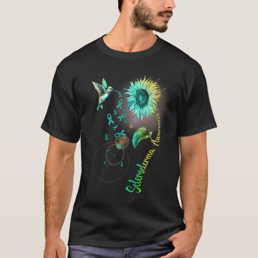 Scleroderma Sunflower Hummingbird T-shirt (Voorkant)
