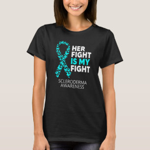 Scleroderma waakzaamheid Haar strijd is mijn vecht T-shirt