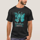 Scleroderma Warrior Fighter Awareness Blauwgroen R T-shirt (Voorkant)