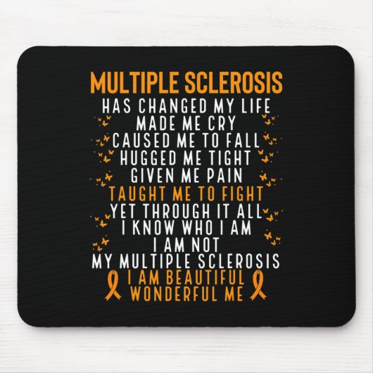 Sclerose Awareness Survivor Cure Fight MS Warrior Muismat (Voorkant)