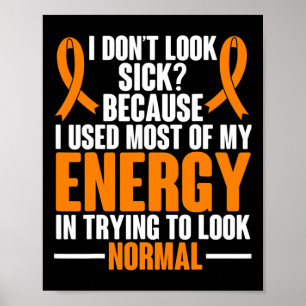 Sclerose bewustzijn Ik kijk niet ziek MS Warrior Poster