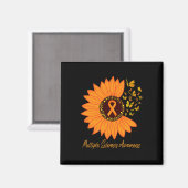 Sclerose Bewustzijn Lint Bloem MS Vlinder Magneet (Voorkant / Achterkant)