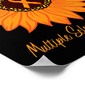 Sclerose Bewustzijn Lint Bloem MS Vlinder Poster (Hoek)