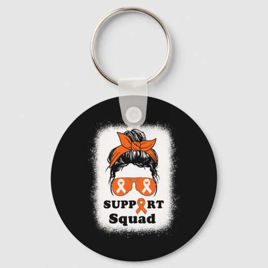 Sclerose Bewustzijn Messy Bun Support Squad Ms Mom Sleutelhanger (Voorkant)